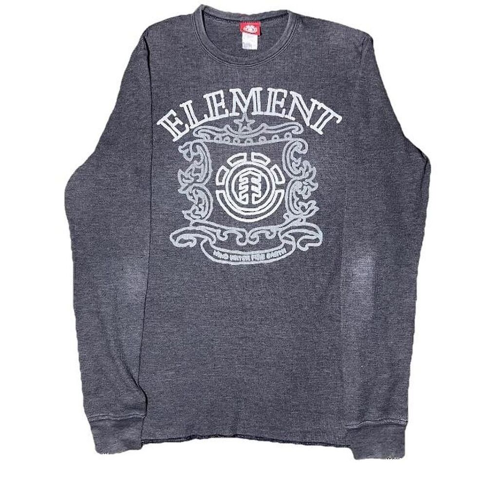 🛹 Vintage Y2K Element Thermal Long Sleeve | Grunge Skater Style L